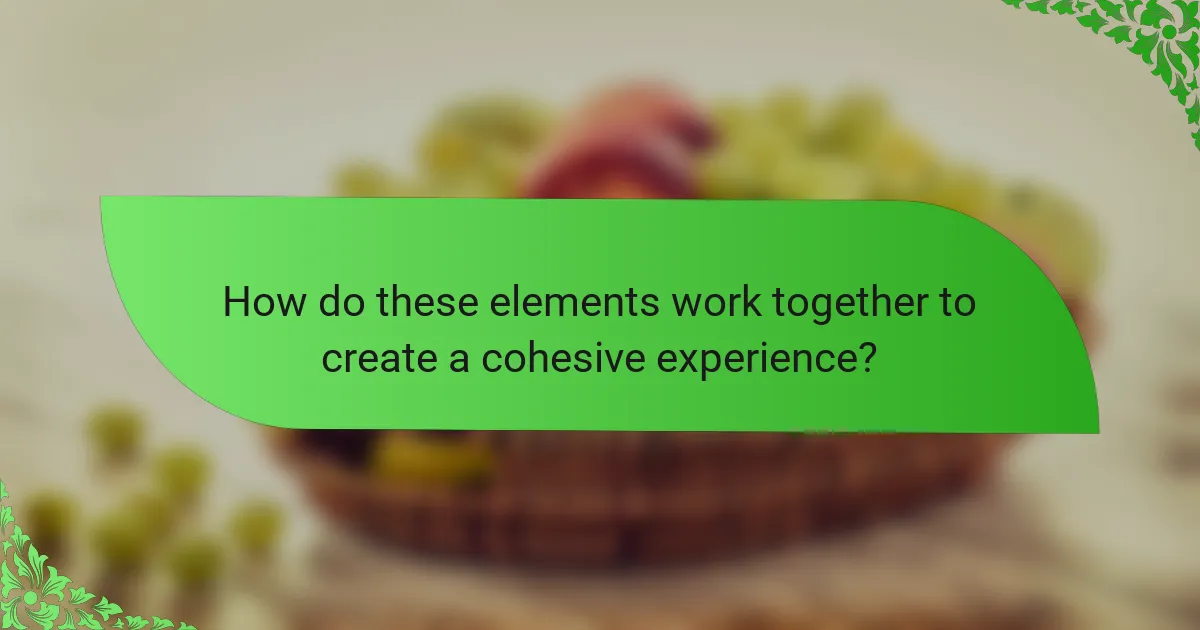 How do these elements work together to create a cohesive experience?