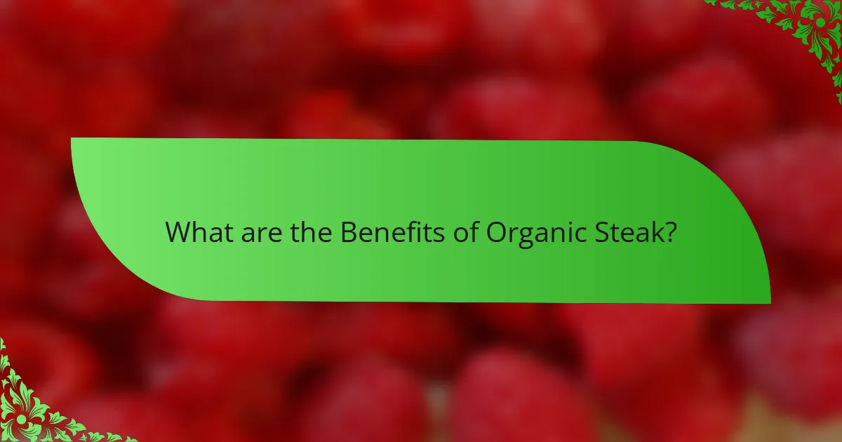 What are the Benefits of Organic Steak?