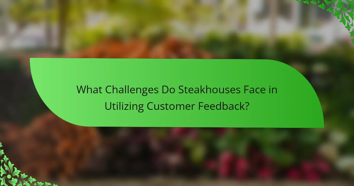 What Challenges Do Steakhouses Face in Utilizing Customer Feedback?