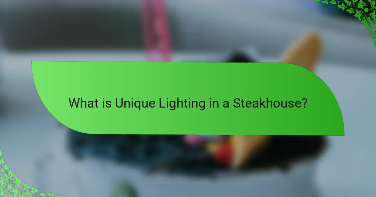 What is Unique Lighting in a Steakhouse?